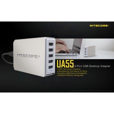 Nitecore UA55 5-Port USB Desktop Adapter