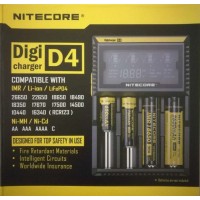 Nitecore D4 LCD Digital charger for NI-MH AA AAA 18650 