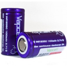 2x VAPCELL 18350  1100MAH 9A RECHARGEABLE BATTERY
